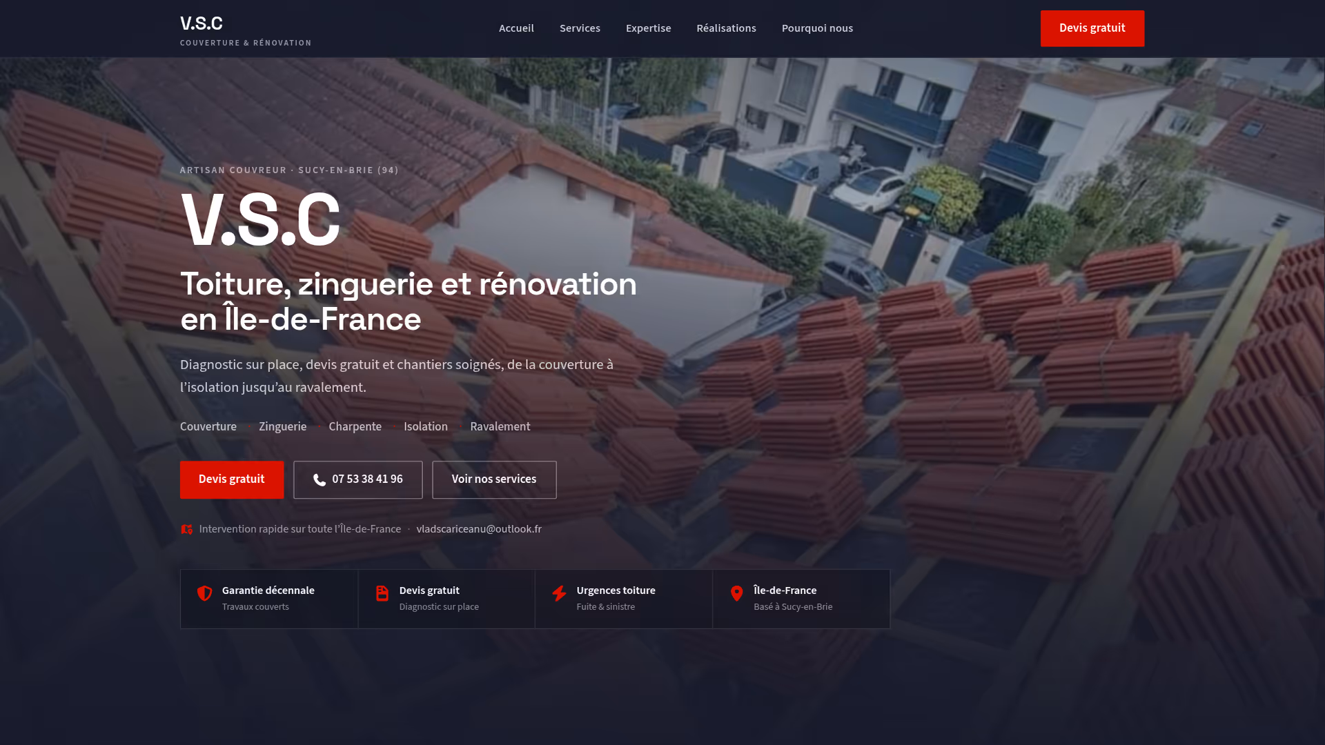 Aperçu du site VSC Couverture