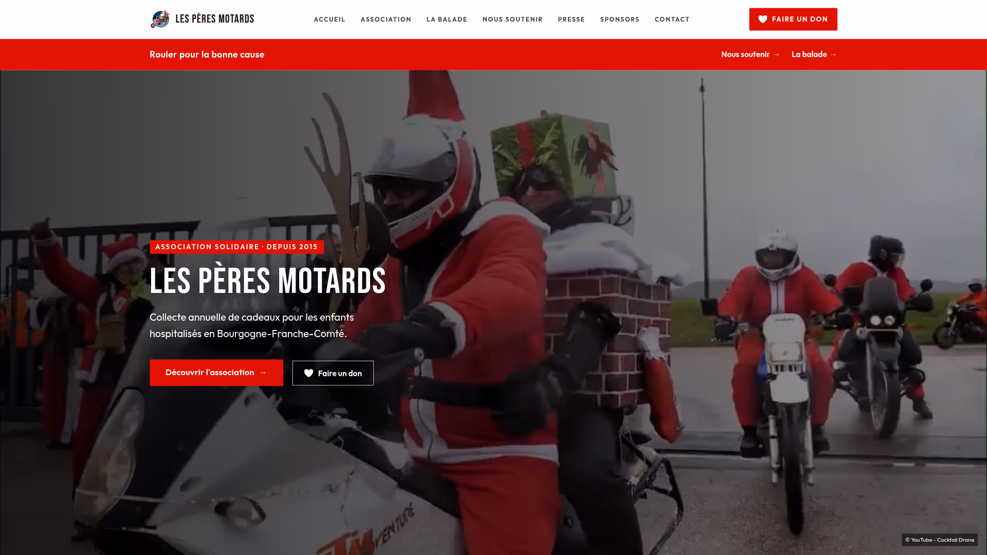 Aperçu du site Les Pères Motards
