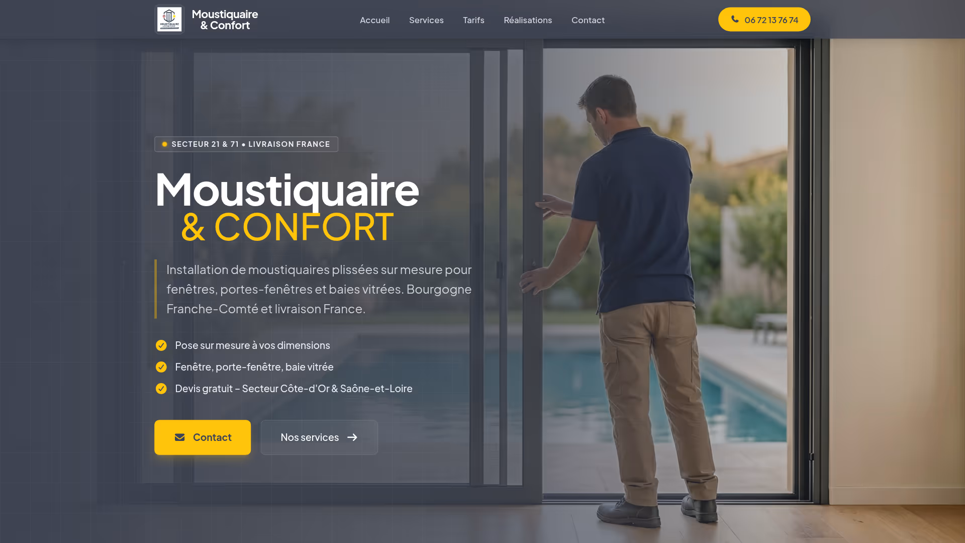 Aperçu du site Moustiquaire Confort
