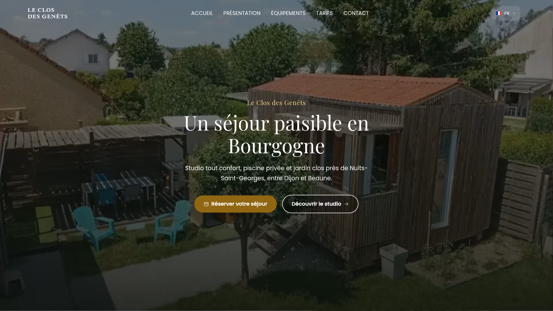 Aperçu du site Le Clos des Genêts